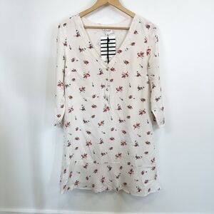 NWT Sézane Silk Dress Size 40 Floral Robe Bell Cottage Core Dainty Feminine Rose